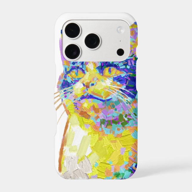 Cat in the Sunlight Button Iphone Case (Back)
