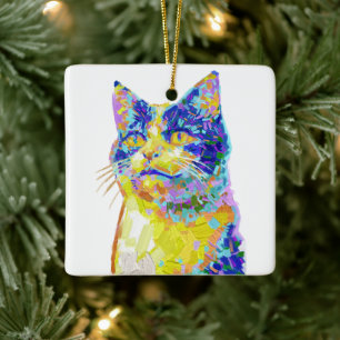 Cat in the Sunlight Ceramic Ornament