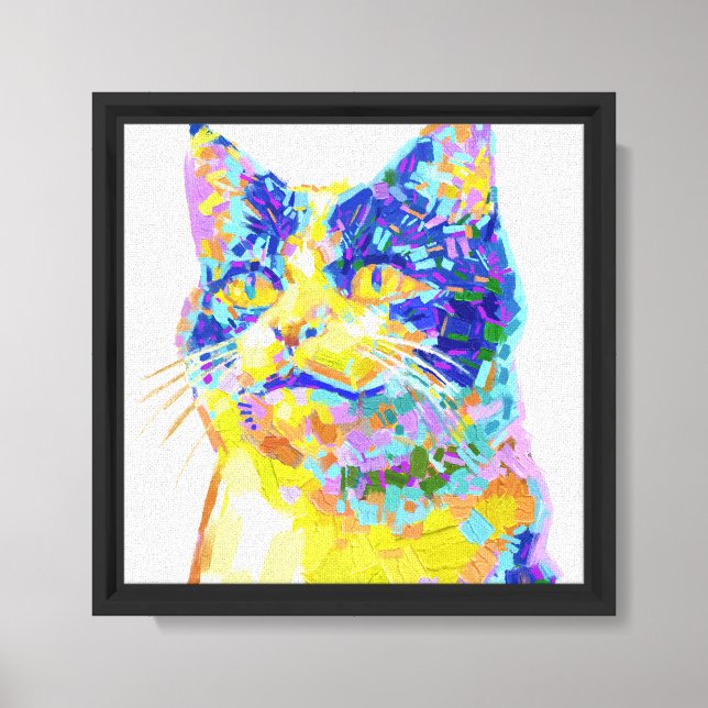 Cat in the Sunlight Impressionist Canvas Print (Front)