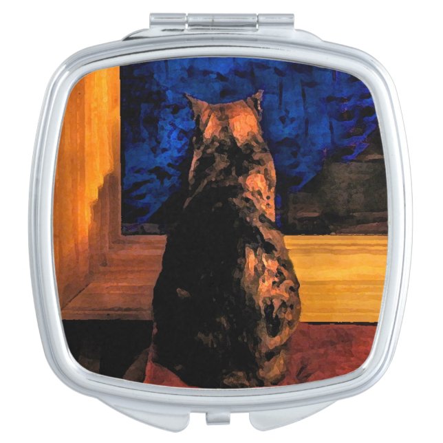 Cat in the Window Compact Mirror (Front)