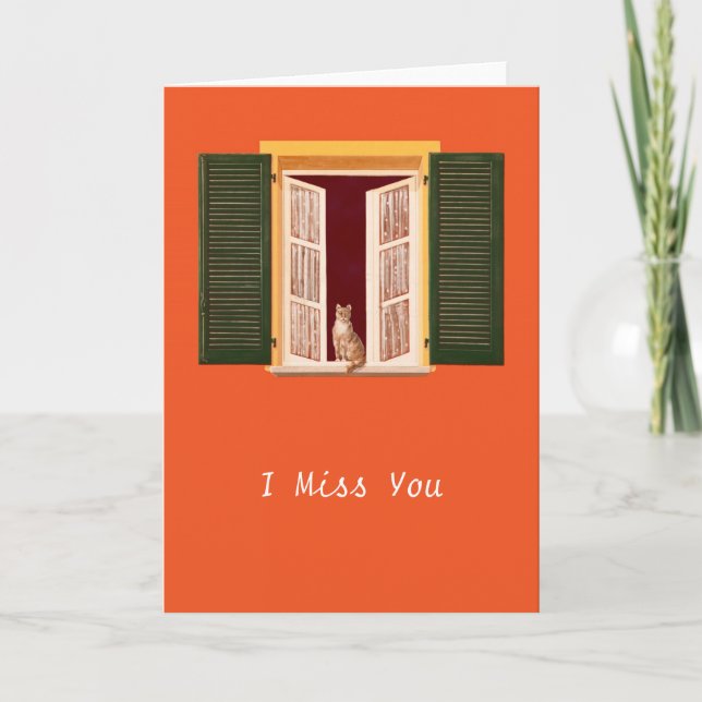 Cat in the Window Thank You Card (Front)