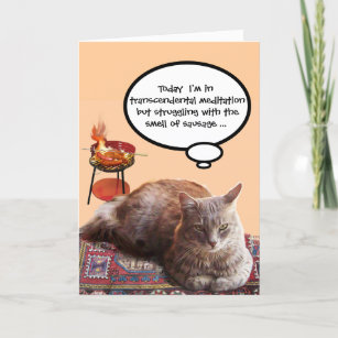 CAT IN TRANSCENDENTAL MEDITATION CARD