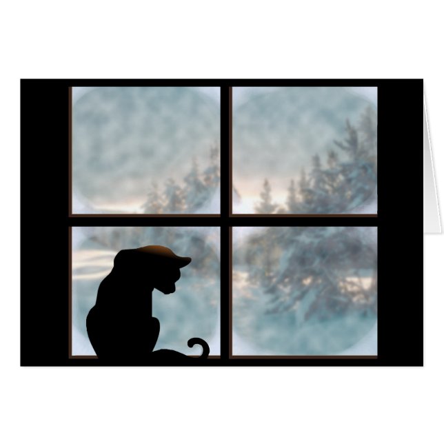 cat in window cards (Front Horizontal)