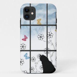 cat in window iPhone 11 case