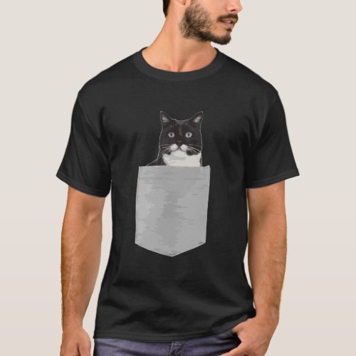 Cat In Your Pocket Tuxedo T_Shirt