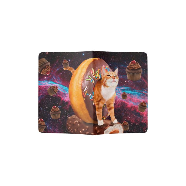 Cat inside a donut passport holder (Opened)