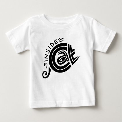 Cat inside lettering design baby T-Shirt