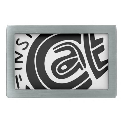 Cat inside lettering design belt buckle