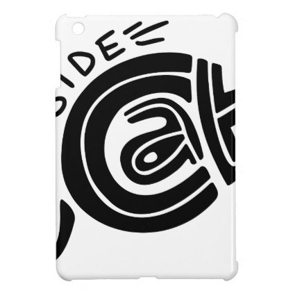 Cat inside lettering design iPad mini cover