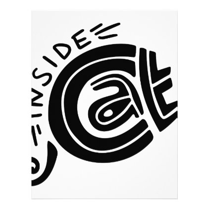 Cat inside lettering design letterhead