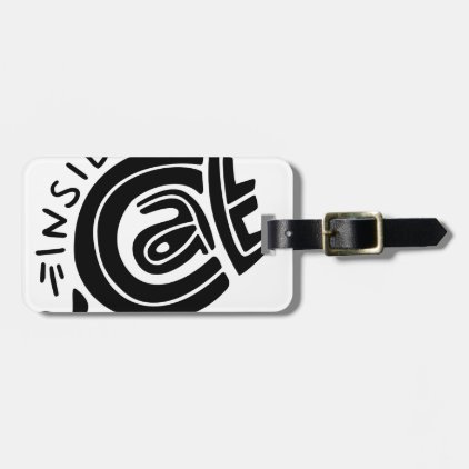Cat inside lettering design luggage tag