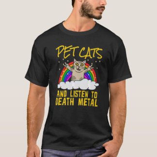 Cat Instrumentalist Rock Music Musician Headbangin T-Shirt