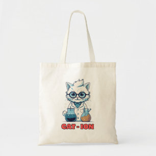 CAT - ION. chemistry cat, laboratory, gift present Tote Bag