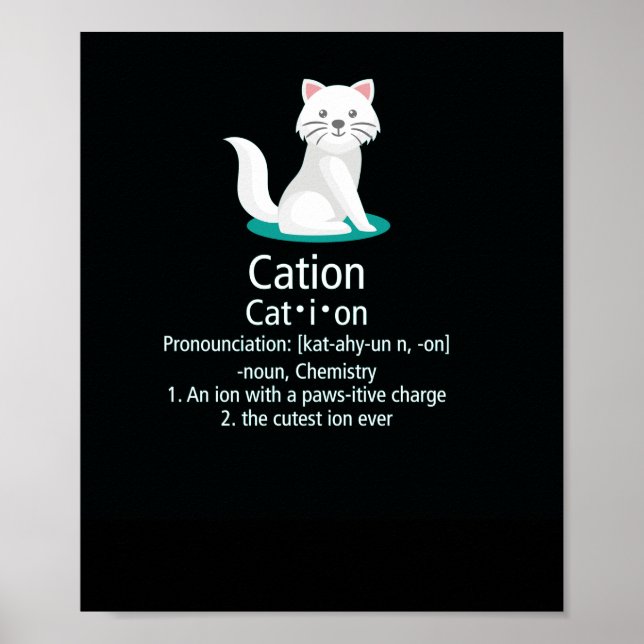 cat ion pawsitive charge poster (Front)