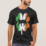 Cat Irish Shamrock C Ireland Flag  St Patricks Day T-Shirt