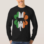 Cat Irish Shamrock C Ireland Flag  St Patricks Day T-Shirt