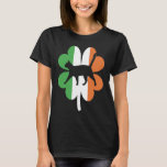 Cat Irish Shamrock C Ireland Flag  St Patricks Day T-Shirt