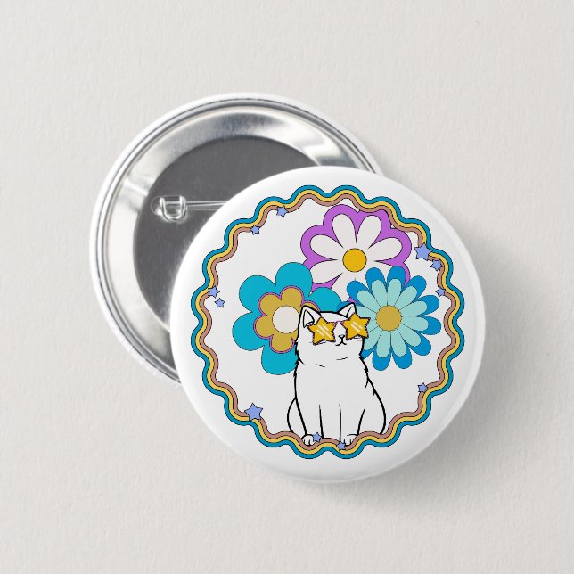 Cat is a Star Button (Front & Back)