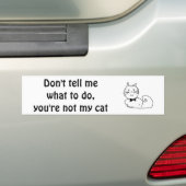 Cat is my boss bumper sticker (On Car)