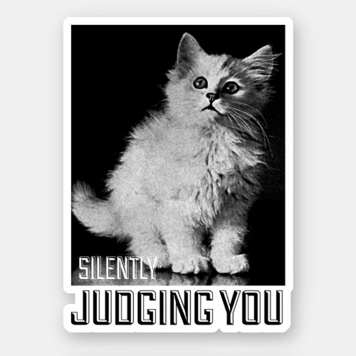 Cat is Silently Judging You Sticker