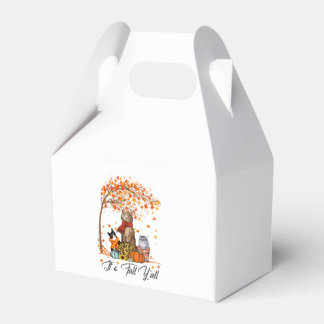 Cat It’s Fall Y’all Pumpkins Autumn Halloween Cat Favor Boxes