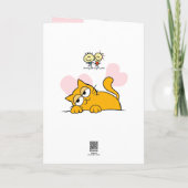 Cat It's Love Day Cute Valentine's Day Greeting Card (Back)