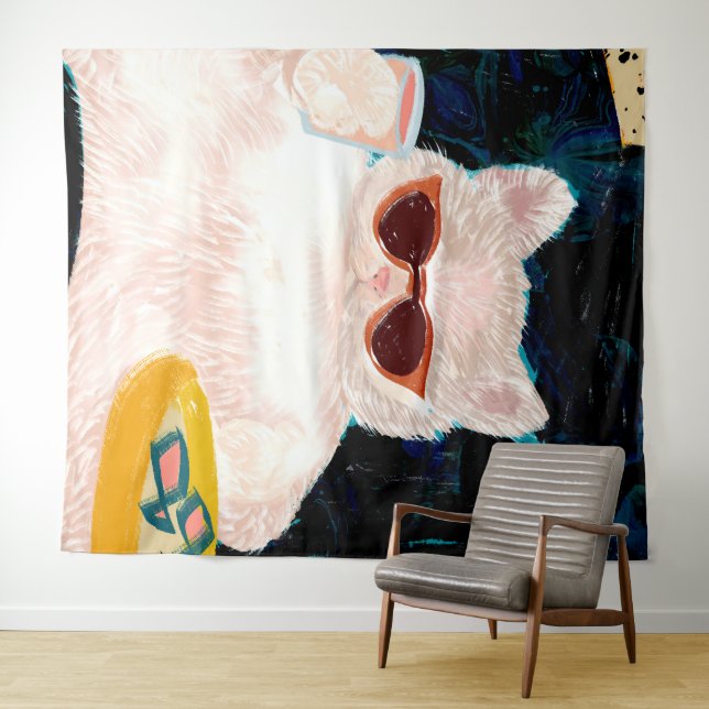 Cat-itude | Animals Pets Cats Tapestry (In Situ (Horizontal))