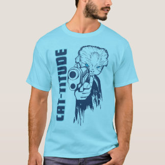 Cat-itude High Fashion Round Neck Tee