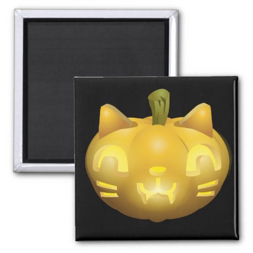 Cat Jack O Lantern Magnet