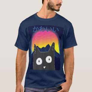 Cat Japanese Indie Aesthetic Alt Cute Anime Retro T-Shirt
