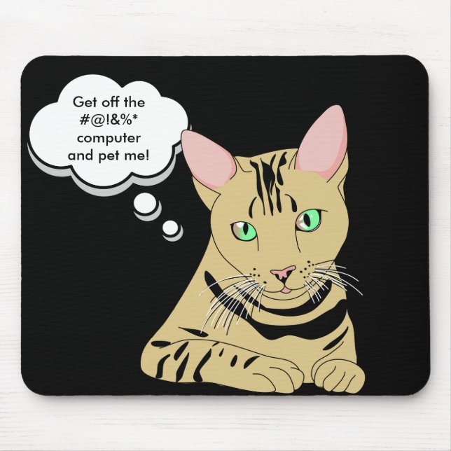 Cat Jokes Humor Mouse Pad (Front)