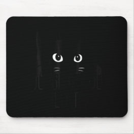 Cat Judging You Silently, Funny Black Cat Mom Dad Mouse Pad