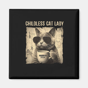 Cat Kamala 2024 Harris - Childless Cat Lady Vintag Magnet