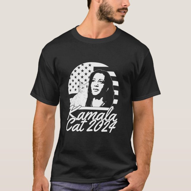 Cat Kamala Harris 2024 Vote For President Childles T-Shirt (Front)