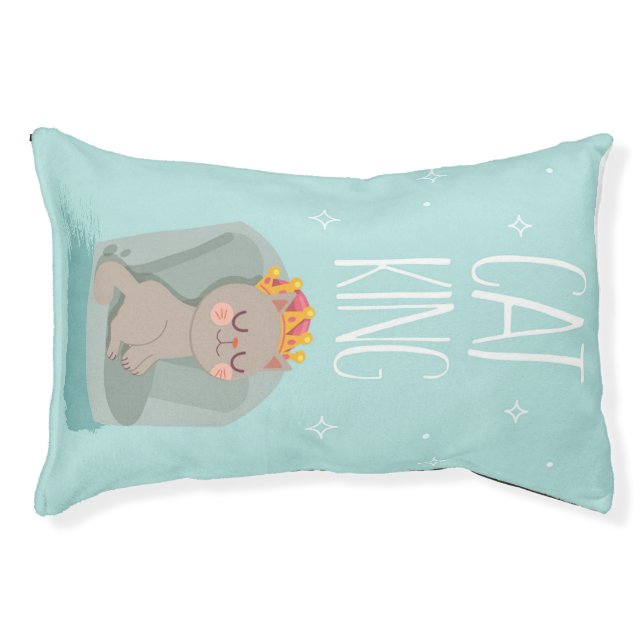 Cat King Gifts For Cat Lovers Pet Bed (Front)