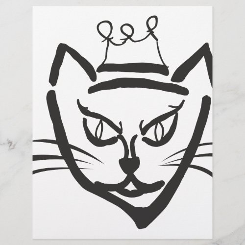 Cat King Illustration Cartoon Kitty Cat Flyer