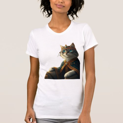 Cat King Ruling Wisdom Kindness T_Shirt