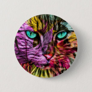 Cat Kitten Artsy Button