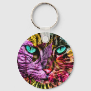 Cat Kitten Artsy Keychain