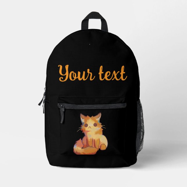 Cat, kitten, cat printed backpack (Front)