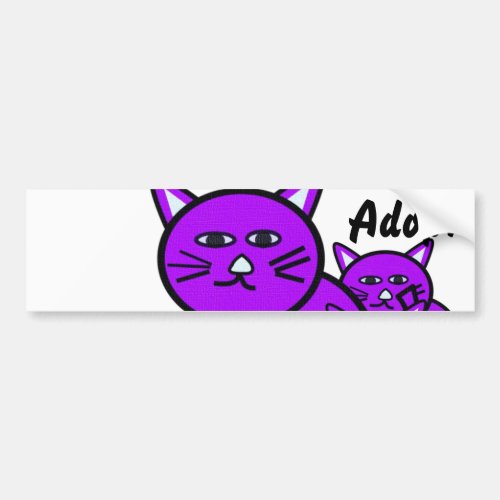 Cat Kitten Dog Adopt Bumper Sticker