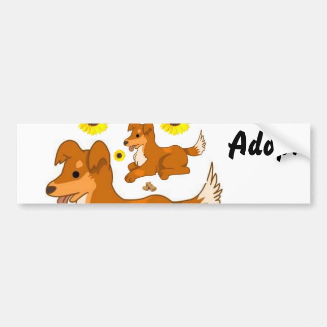 Cat Kitten Dog Adopt Bumper Sticker (Front)