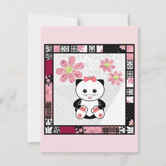 Cat kitten illustration kids childish print (Front)