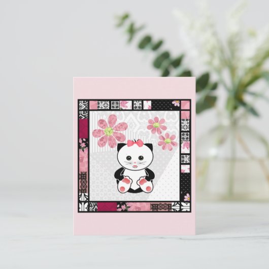 Cat kitten illustration kids childish print (Standing Front)