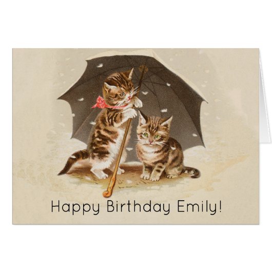 Cat Kitten kitty antique vintage pretty cute (Front Horizontal)