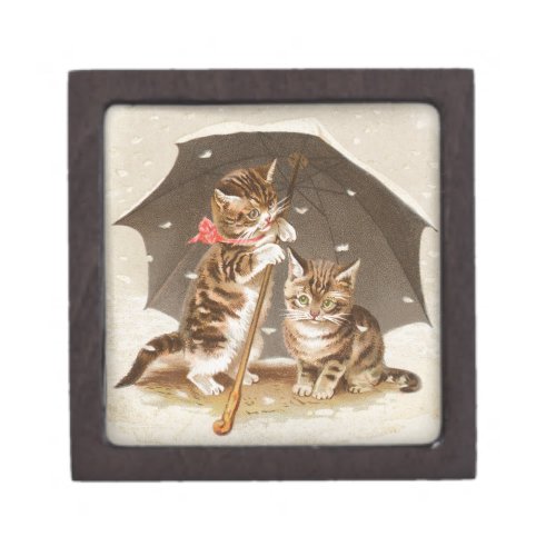 Cat Kitten kitty antique vintage pretty cute  Gift Box