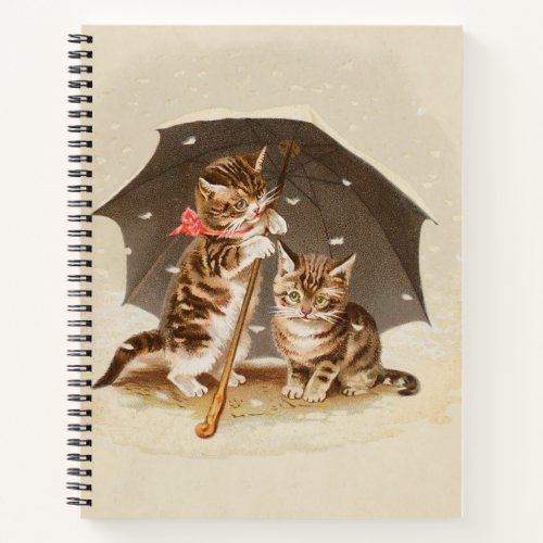 Cat Kitten kitty antique vintage pretty cute  Notebook
