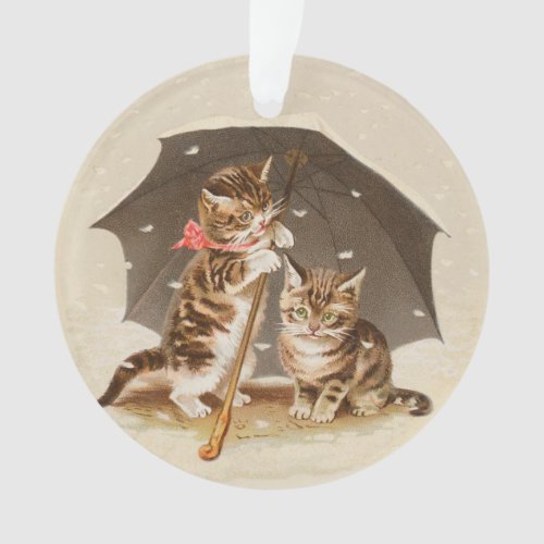 Cat Kitten kitty antique vintage pretty cute  Ornament