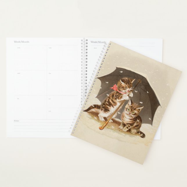 Cat Kitten kitty antique vintage pretty cute  Planner (Display)