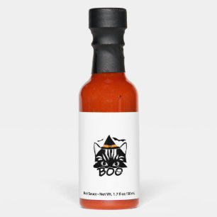 Cat Kitten Kitty Novelty Funny Halloween Spooky bo Hot Sauces